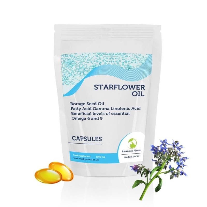 STARFLOWER Borage Seed Oil Softgel GLA 180 Capsules Capsules - 1000mg Gamma-Linolenic Acid - Enhanced Formula for Optimal Health