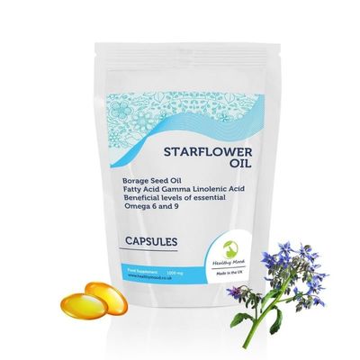 STARFLOWER Borage Seed Oil Softgel GLA 250 Capsules Capsules - 1000mg Gamma-Linolenic Acid - Enhanced Formula for Optimal Health