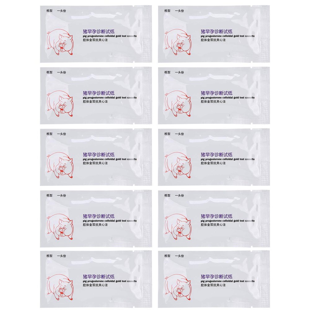 10Pcs Pig Pregnancy Test Strip Early Pregnancy Detection Testing Tool Livestock Supply Disposable Sow Early Pregnancy Test Tool