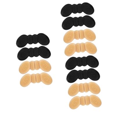 minkissy 3sets Silicone High Heel Inserts Adhesive Heel Cushions Butterfly Pattern Liners Comfortable Pad for Shoes 4pairs*3