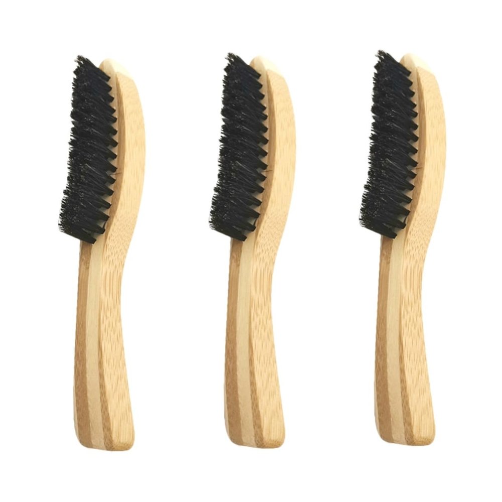 Beaupretty 3pcs Handle Beard Brush Practical Beard Cleaning Brush for Home Barber Shop Salon Accessory