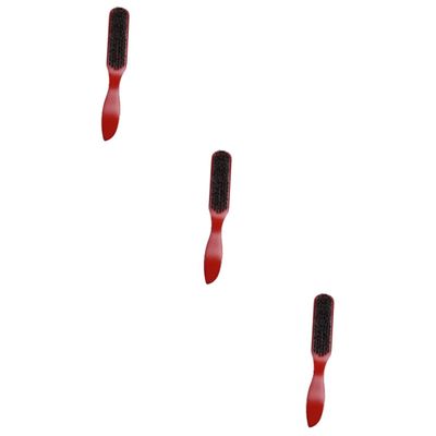 Beaupretty 3pcs Solid Wood Beard Brush Natural Bristles for Men Styling and Cleaning for Daily Grooming Routine