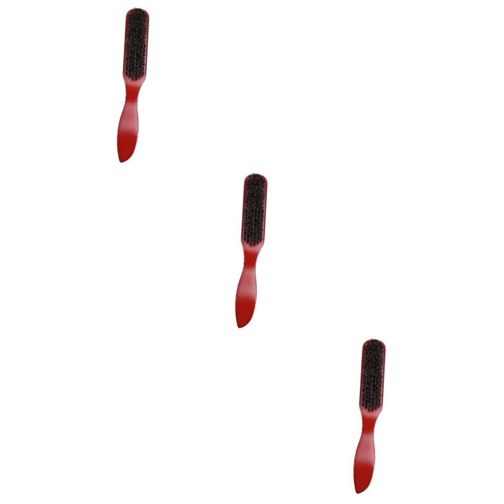 Beaupretty 3pcs Solid Wood Beard Brush Natural Bristles for Men Styling and Cleaning for Daily Grooming Routine