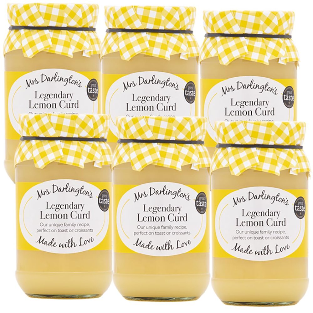 FreshCart Basics Mrs Darlington's Legendary Lemon Curd - 320g - Pack of 6