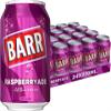 Khudadad BARR Fizzy Drink Cans, No Sugar, 24 x 330 ML UK - 24 pack (24x, Raspberryade, Low Sugar) view 1