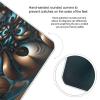 YJWANDO Scale for Body Weight, Abstract Blue Brown Print Weight Scale Body Fat Scale with Accurate & Large LCD Backlight Display, style view 4