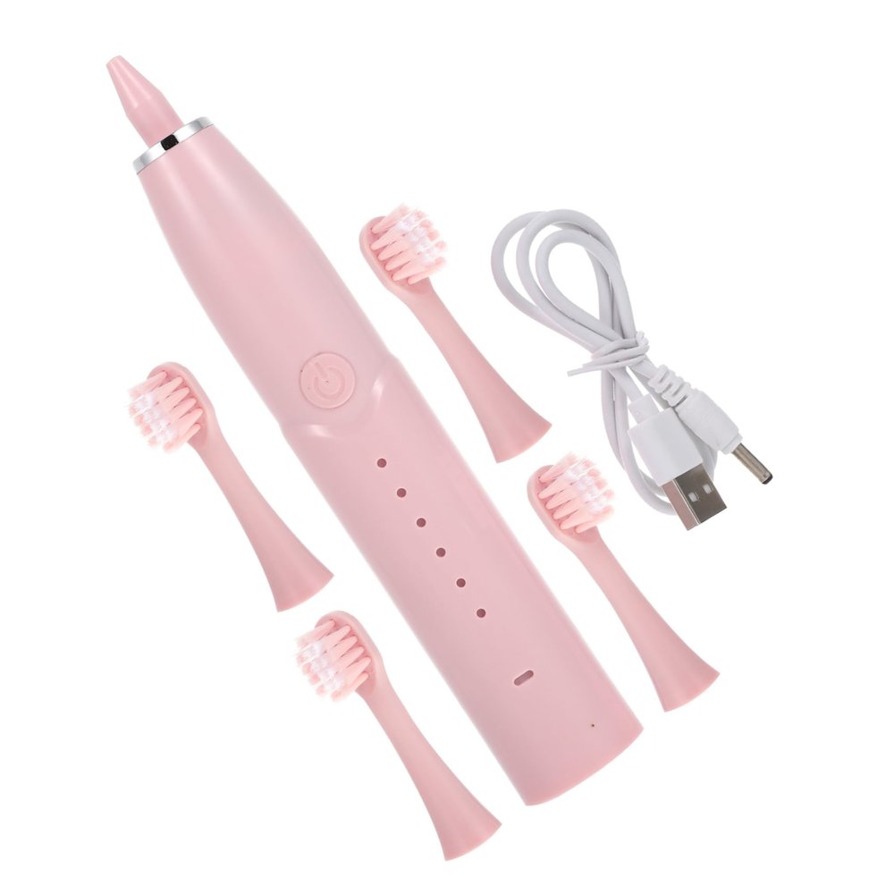 BCOATH Cartoon Electric Toothbrush for Boys and Girls Pink Portable Rechargeable Waterproof Childrens Toothbrush with Soft Bristles Convenient Boys and Girls Dental Care Supply