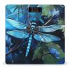YJWANDO Scale for Body Weight, Art Blue Dragonfly Print Weight Scale Body Fat Scale with Accurate & Large LCD Backlight Display, style view 1