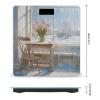 YJWANDO Scale for Body Weight, Vase on The Table Print Weight Scale Body Fat Scale with Accurate & Large LCD Backlight Display, style view 2