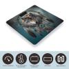 YJWANDO Scale for Body Weight, 3D Wolf Dream Catcher Print Weight Scale Body Fat Scale with Accurate & Large LCD Backlight Display, style view 3