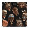 YJWANDO Scale for Body Weight, African Ritual Ethnic Tribal Print Weight Scale Body Fat Scale with Accurate & Large LCD Backlight Display, style view 1