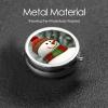 Pill Case Round Pill Box with 3 Compartment Smile Gaze Snowman Pill Organizer Waterproof Medicine Organizer Box for Travel Metal Pill Containers for Medication Planner view 3
