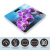 YJWANDO Scale for Body Weight, Beautiful Orchid Print Weight Scale Body Fat Scale with Accurate & Large LCD Backlight Display, style view 3