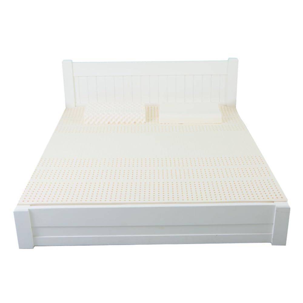 ZCBYBT Natural Latex Mattress Rubber Pure Mattress Compression And No Deformation Home Dormitory Washable,95D,7.5 * 90 * 200cm