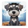 YJWANDO Scale for Body Weight, Adorable Schnauzer Print Weight Scale Body Fat Scale with Accurate & Large LCD Backlight Display, style view 1