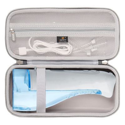 Aproca Grey Hard Storage Protective Case, for COSLUS Water Dental Flosser Portable Cordless Oral Irrigator F5020E and Accessories