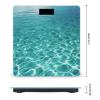 YJWANDO Scale for Body Weight, Blue Aqua Pool Water Print Weight Scale Body Fat Scale with Accurate & Large LCD Backlight Display, style view 2