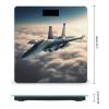 YJWANDO Scale for Body Weight, Aircraft Fighter Jets Print Weight Scale Body Fat Scale with Accurate & Large LCD Backlight Display, style view 2