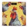 YJWANDO Scale for Body Weight, Art Chicken Painting Print Weight Scale Body Fat Scale with Accurate & Large LCD Backlight Display, style view 1