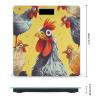 YJWANDO Scale for Body Weight, Art Chicken Painting Print Weight Scale Body Fat Scale with Accurate & Large LCD Backlight Display, style view 2