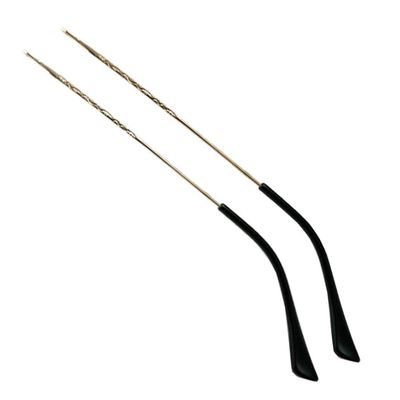 XYMJT Glasses arms,glasses arm replacement legs, 1 Pair Gold Vintage Patterned Gentle Metal Glasses Replacement Temple Arms