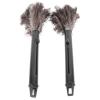 2Pcs Ostrich Feather Dusters with Long Handle, Retractable Feather Duster Flexible Head Comfortable for Home Office Car view 1