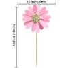 24Pcs Daisy Cupcake Toppers Flower Cake Topper Decorations Daisy Cake Decorations Chrysanthemum Cupcake Toppers Spring Daisy Flower Cake Picks for Birthday Wedding Supplies Light Pink view 2