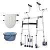 Folding Walkers Lightweight Walkers for Seniors Axillary Support Assistor Disability Aids Walkers Indoor Walkers for Seniors Walking Frame,F Star of Light view 1