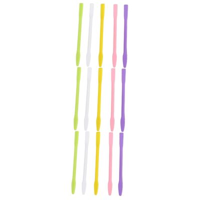 POPETPOP 15pcs Diy Makeup Tool Silicone Facial Mask Stirrer Face Sculpting Tool Multi-purpose Stirring Rod for Home Travel Skincare Products Random Color