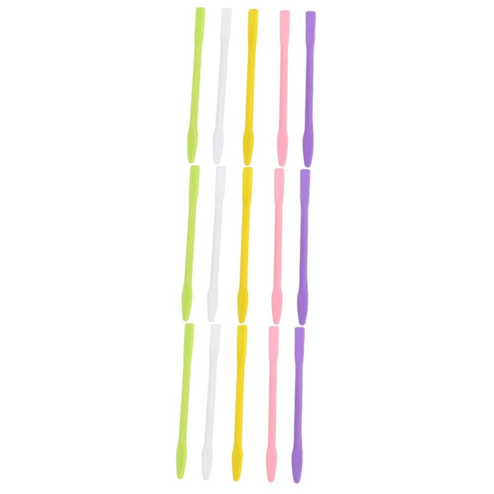 POPETPOP 15pcs Diy Makeup Tool Silicone Facial Mask Stirrer Face Sculpting Tool Multi-purpose Stirring Rod for Home Travel Skincare Products Random Color