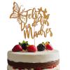 Feliz Da De la Madre Cake Topper - Gold Glitter Happy Mother's Day Butterfly Cake Topper, Mothers Day Decorations Supplies view 1