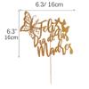 Feliz Da De la Madre Cake Topper - Gold Glitter Happy Mother's Day Butterfly Cake Topper, Mothers Day Decorations Supplies view 2