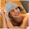 OATIPHO Sauna Hat and Felt Glove Set for Men and Women Grey Bath Sauna Accessories with Protective Hair Cap and Suitable for Spa and Steam Room Use view 3