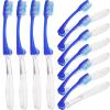 Healeved 10pcs Portable Soft Bristles Folding Toothbrushes Travel Toothbrush for Adults and Convenient Manual Toothbrushes for Camping Outdoor and Home Use view 1