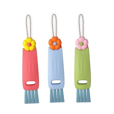 Bottle Cleaner Brush, 3 PCS Gap Cleaning Brush 3 in 1 Water Bottle Cleaner Brush Portable Bottle Cleaning Brush Rotating Bottle Brush Multifunctional Bottle Brushes for Cleaning Home Daily Use