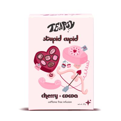 Teapsy "Stupid Cupid" Tea | Cherry & Cocoa Tea | 15 Premium Teabags