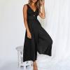 Ladies Joggers Size 18 Tummy Control with Sides Pockets Casual Wide Leg Pants Black Shorts Women Running Clothes Women high Slit Ladies Lounge Trousers Backless Jumpsuit Skinny Jeans Bootleg view 2