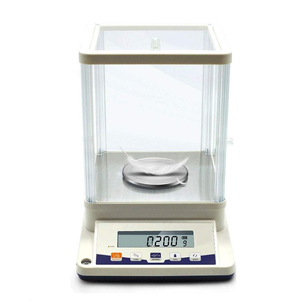 Digital Precision Electronic Scale Lab Analytical Balance High Accurate Scientific 1mg Weighing Jewelry Scales w/Windshield (310g/0.001g)