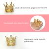 DRWATE 37 Pcs Crown Cake Topper Mini Gold Crown Butterfly Disco Ball Decorations for Women Girls Wedding Birthday Baby Shower Party (Gold) view 4