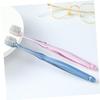 Anneome 2pcs Gum Toothbrush for Adults Crystal Handle Toothbrush Teeth Cleaning Plaque Removal Compact Tuft Gum Care Oral Health Tool view 3