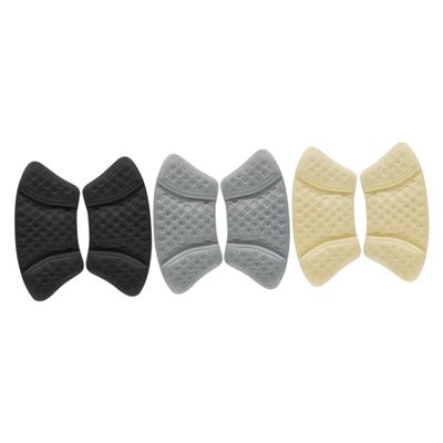 minkissy 3pairs Comfortable Heel Pads Soft Self-Adhesive Protectors for High Heels Sneakers Loose Shoes Anti-Slip Cushion Inserts for Blister Prevention Black Gray Beige