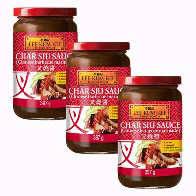 Lee Kum Kee Chinese Stir Fry, Marinade & Dipping Sauce Cooking Kit - Char Siu Sauce 397g (Set of 3)