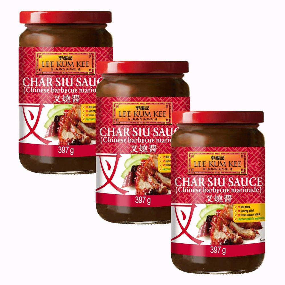 Lee Kum Kee Chinese Stir Fry, Marinade & Dipping Sauce Cooking Kit - Char Siu Sauce 397g (Set of 3)