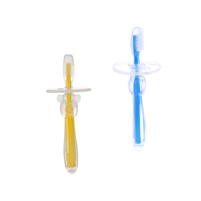 Anneome 2pcs Silicone Training Toothbrush for Toddlers Years Toothbrush Safety Guard