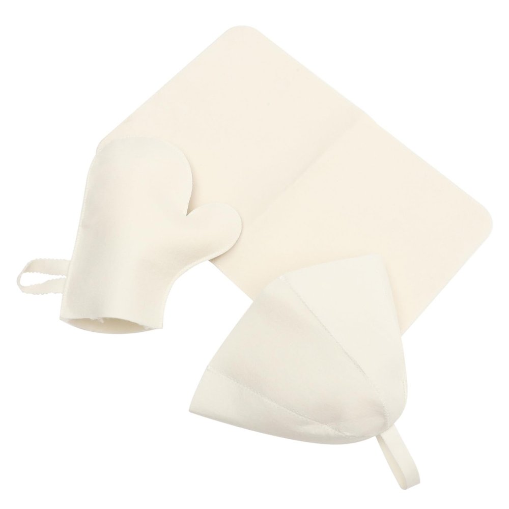 Mipcase Sauna Hat Gloves Mat for Women Reusable Stylish Household Bath Caps Sauna Accessories Spa
