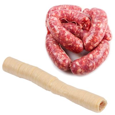 Pwshymi Edible Drying Sausage Casing, Collagen Sausage Casings Sausage Skins for Flavorous Homemade Sausages Ham