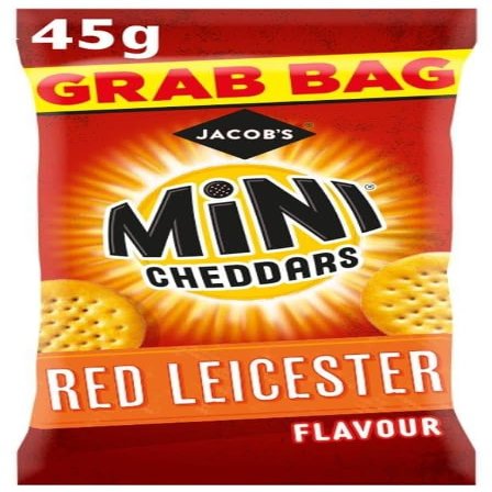 Jacob's - Mini Cheddars RED LEICESTER Flavour Crisps - 30 x 45g