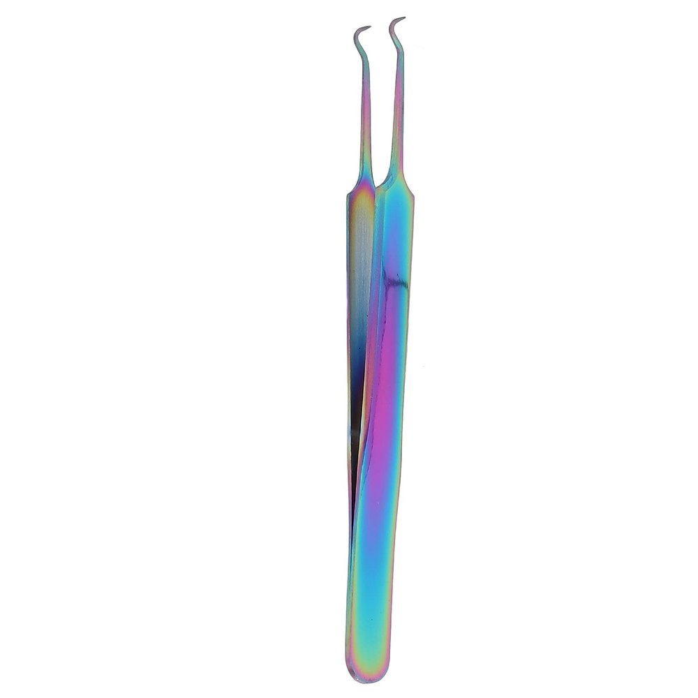 Stainless Steel Eyelash Tweezers Stainless Steel Curved Grafting, HighPrecision Pointed Tip, Fine Nib, Used for Grafting/Manicure, Eyebrows, Eyelashes