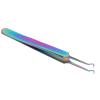 Stainless Steel Eyelash Tweezers Stainless Steel Curved Grafting, HighPrecision Pointed Tip, Fine Nib, Used for Grafting/Manicure, Eyebrows, Eyelashes view 3