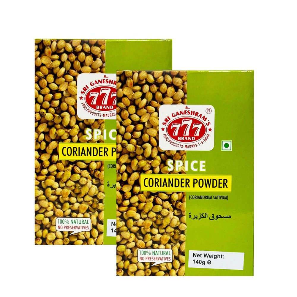 777 Coriander Powder 140G 100% Natural And No Added Preservatives Dhania Powder Authentic Flavours Rich In Taste And Aroma Product Of India Pack Of 2